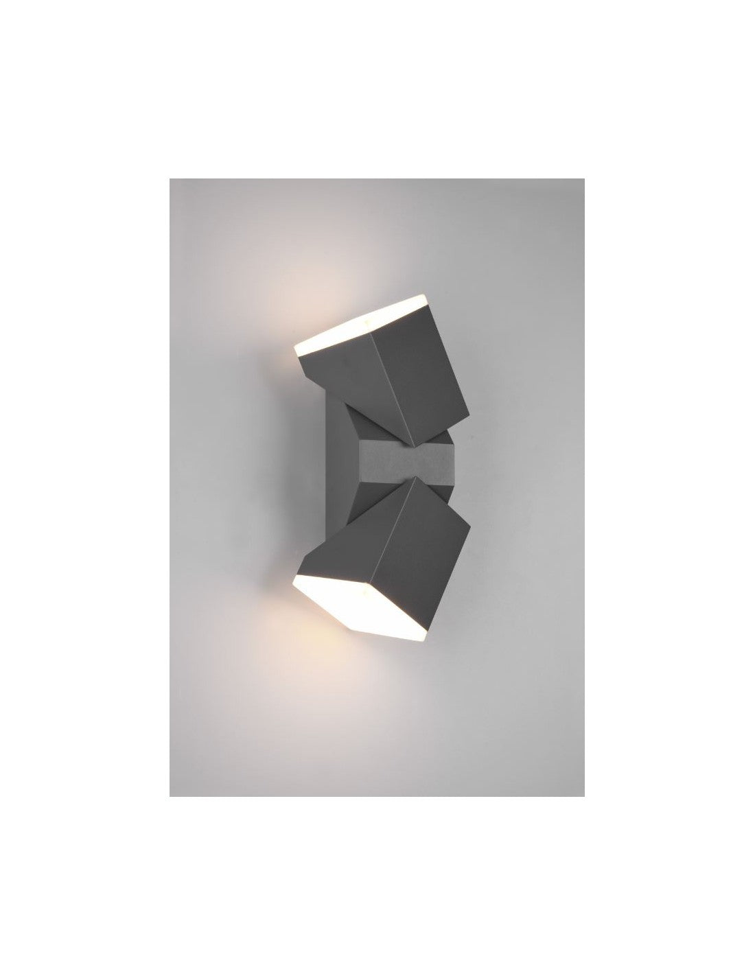 Verstellbare Doppel-LED-Wandleuchte Avon Anthrazit Aluminium IP54 Trio Lighting