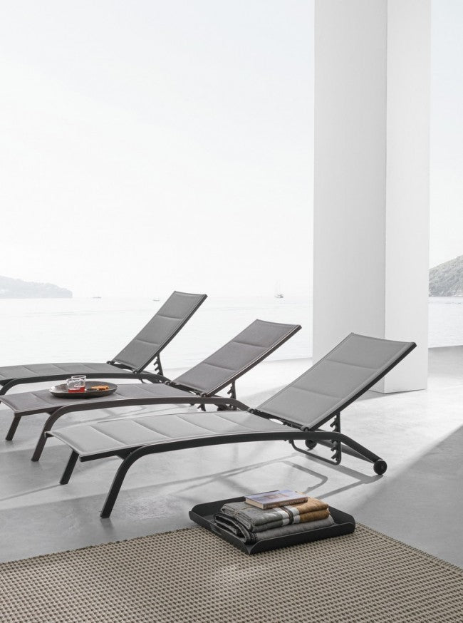 Aluminiumbett Cleopas anthrazit mit Rädern