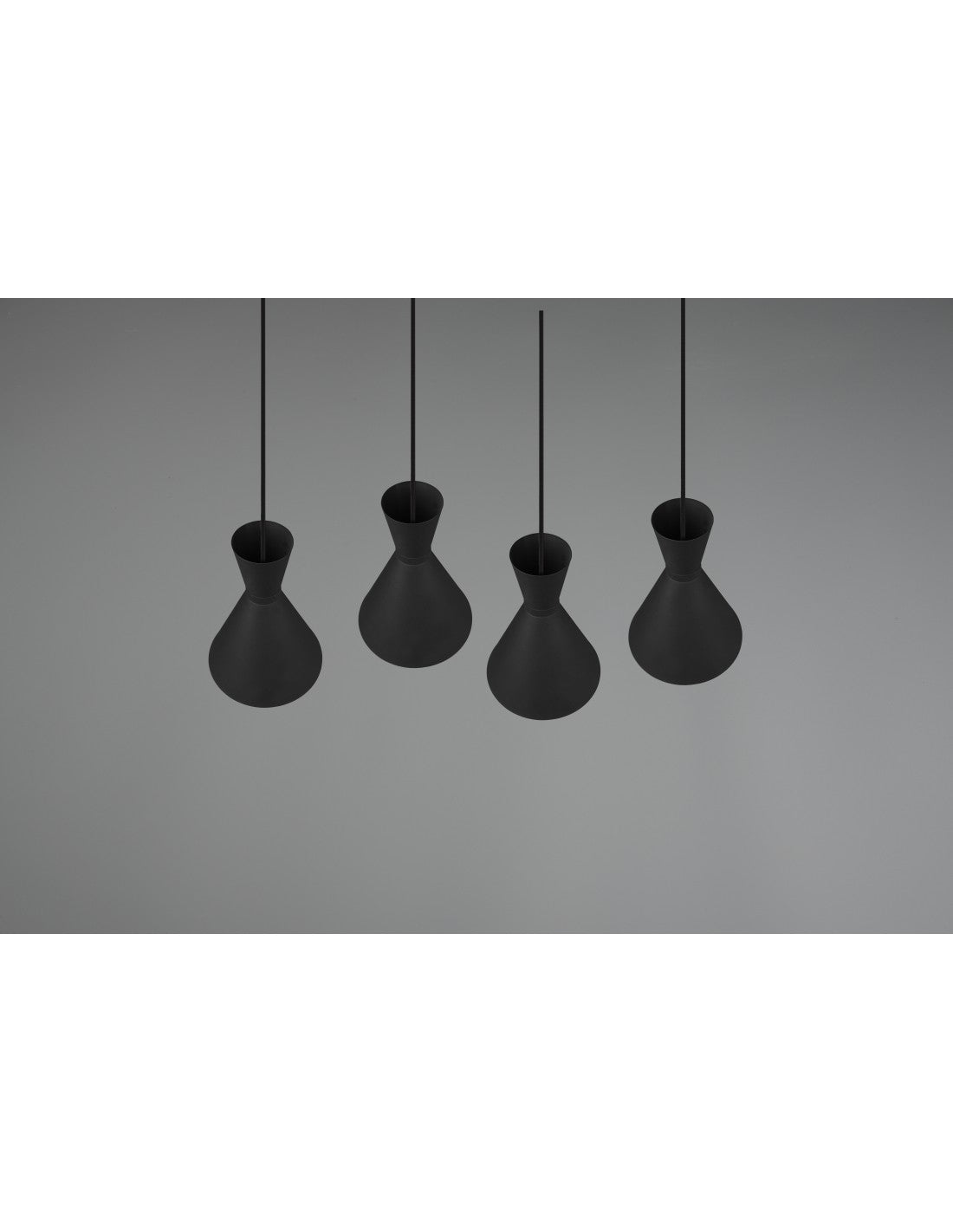 Aufhängung Linear Enzo 4xE27 Schwarz Opaque Trio Beleuchtung