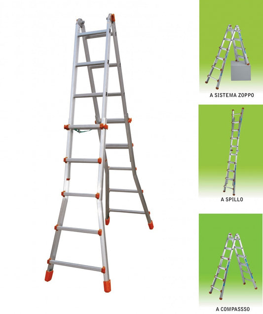 Mehrzweck-Aluminiumleiter Gr. 5+5 Mt. 5,20
