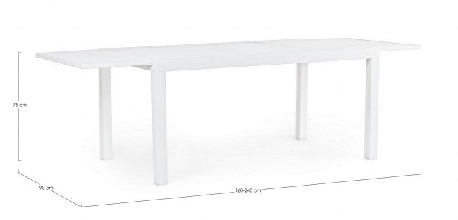 All.Hilde Tisch 160-240X90 Weiß LD30