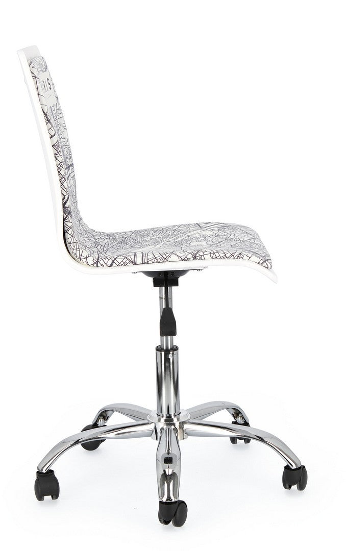 Bürostuhl Stahl Kunstleder Young Paris cm 42,5 x 40 x 87