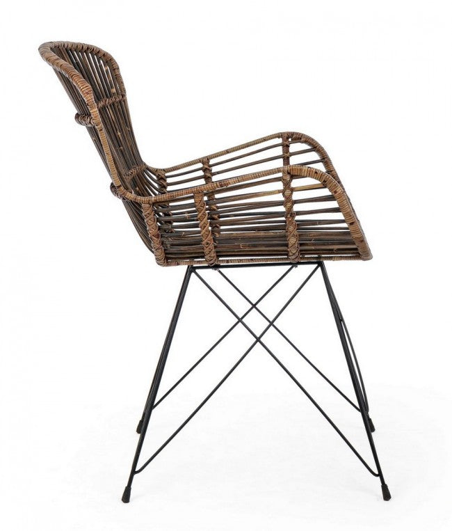 Rustische Polytrona in Naturfasern, Ventrus Croco