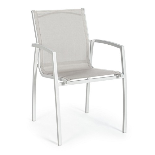 Hilla White Cloud Chair mit Armlehnen aus Aluminium