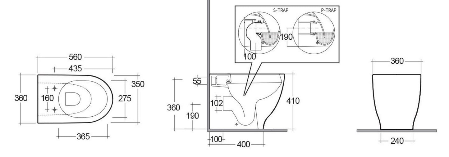 Moon Flush Mount Randlose Vase