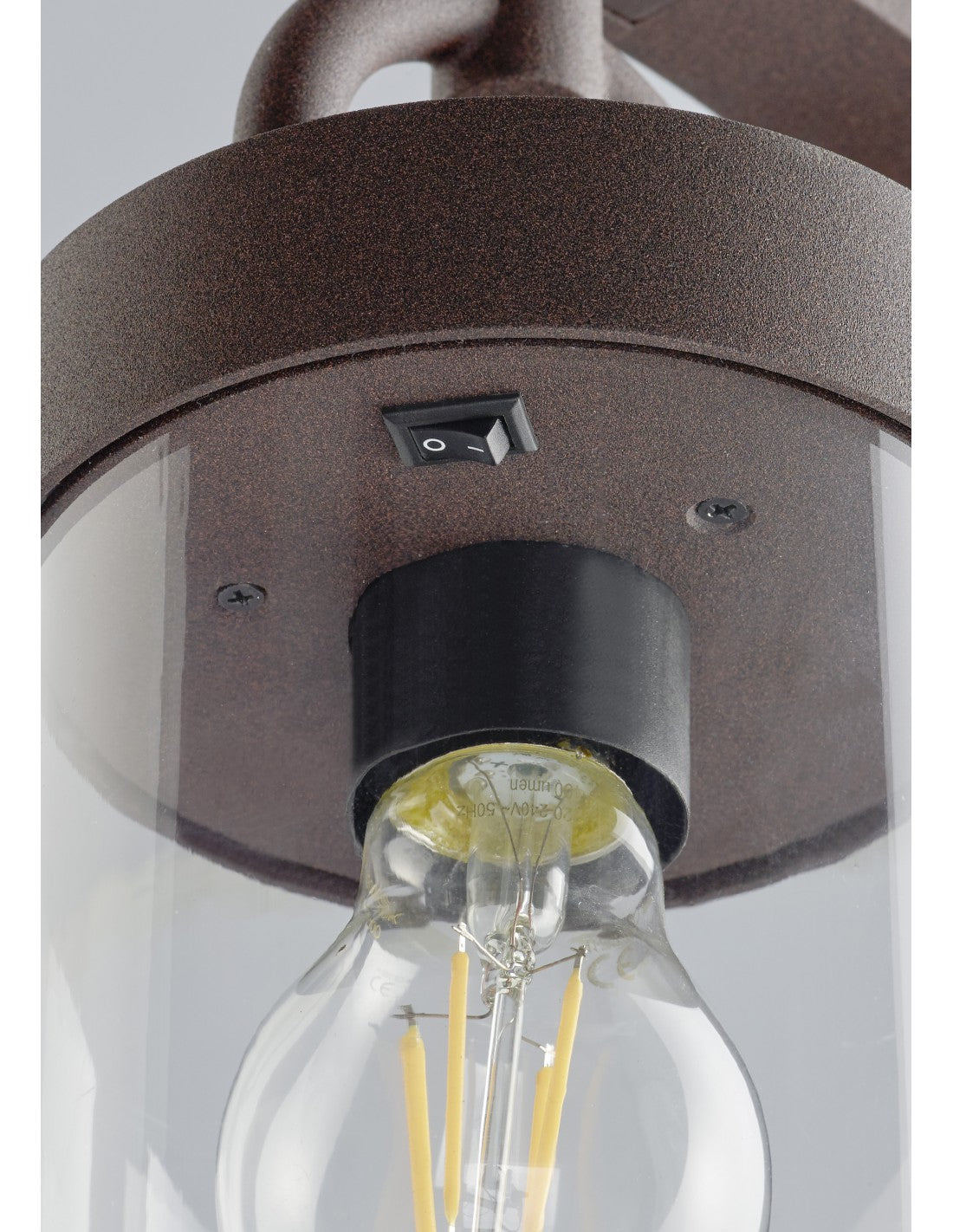 Palo Aus Esterno Sambesi Ruggine H100 cm Sensor Crepuskuläre IP44 Trio Lighting