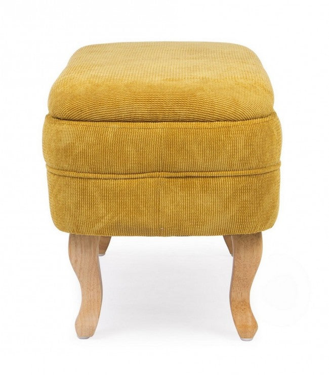 Container Bank Chenille ocker öffnebar cm 102x41x49