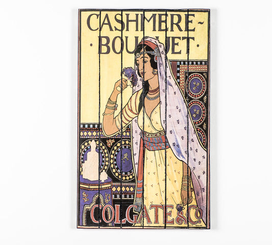 Druck auf Holz mit mehrfarbiger Leinwand 60x100 cm