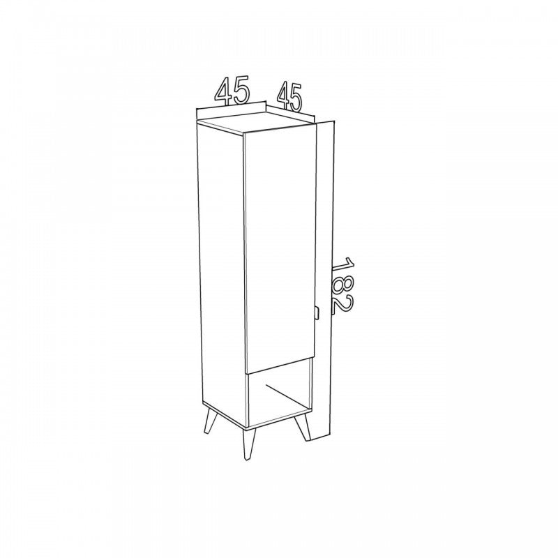 Hauptbekleidung Schlauch-Schlauch ist in cm 45 x 45x x 182 h transportiert.