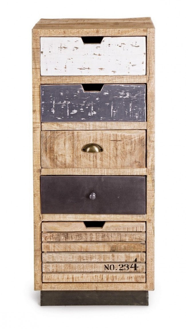 Kommode im industriellen Stil 5 Schubladen Tudor