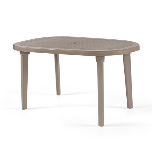Außentisch aus Tortora BRAGA Polypropylen 140x90x h72 cm