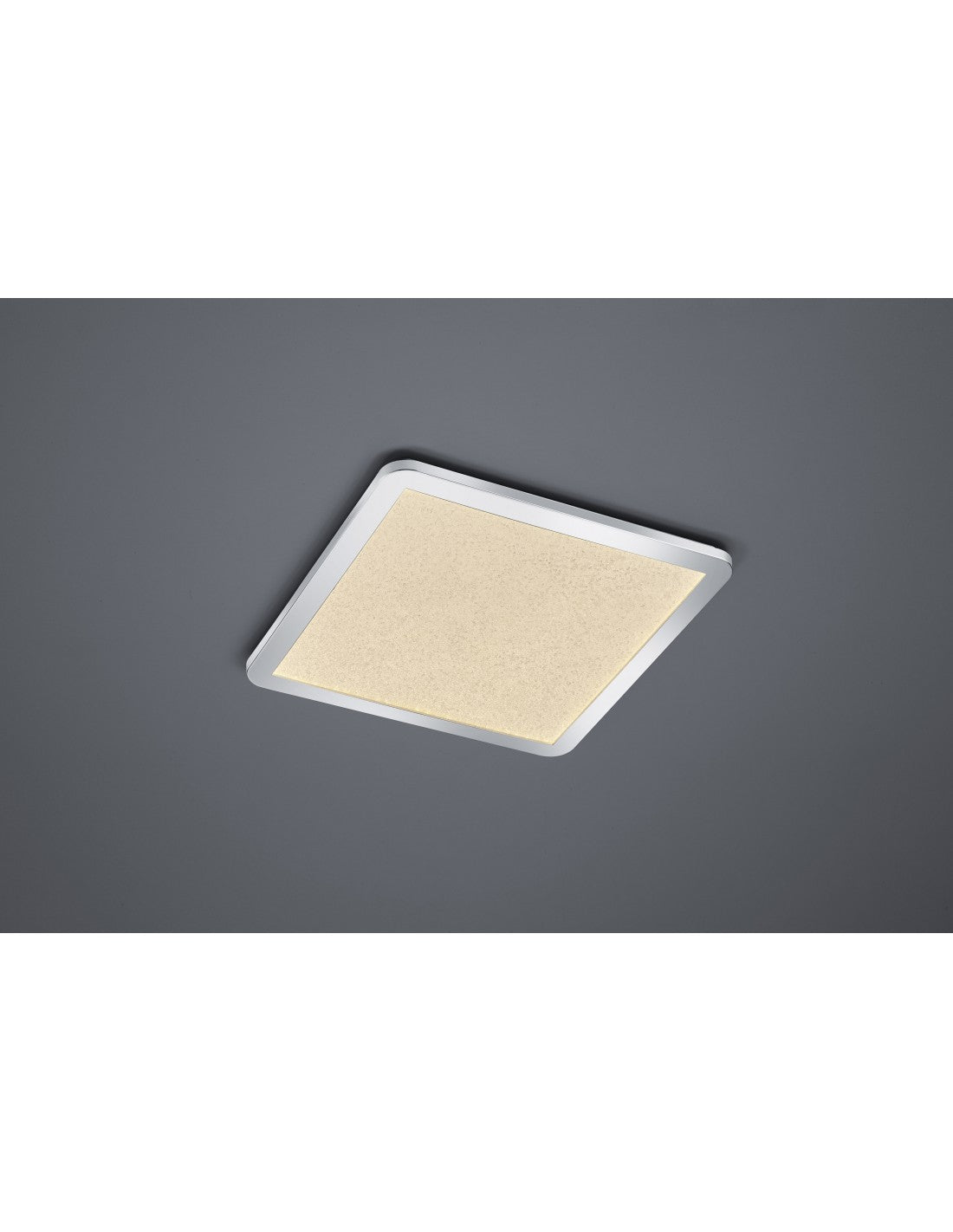 Plafoniera Quadrata Cesar Led Dimmable Chrom IP44 40x40 cm Trio Lighting