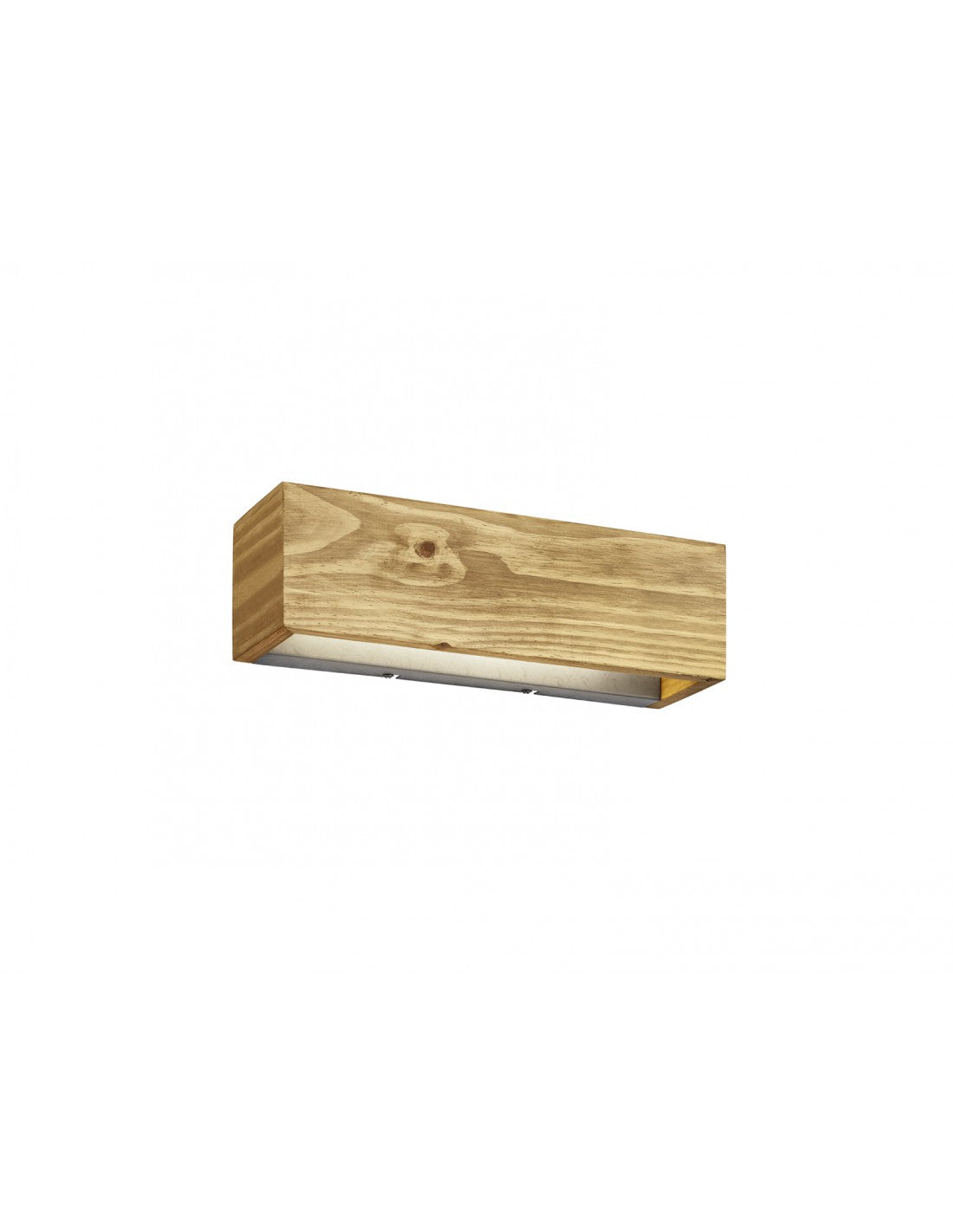 Rechteckige Wandleuchte aus Naturholz Brad Double Emission LED Trio Lighting