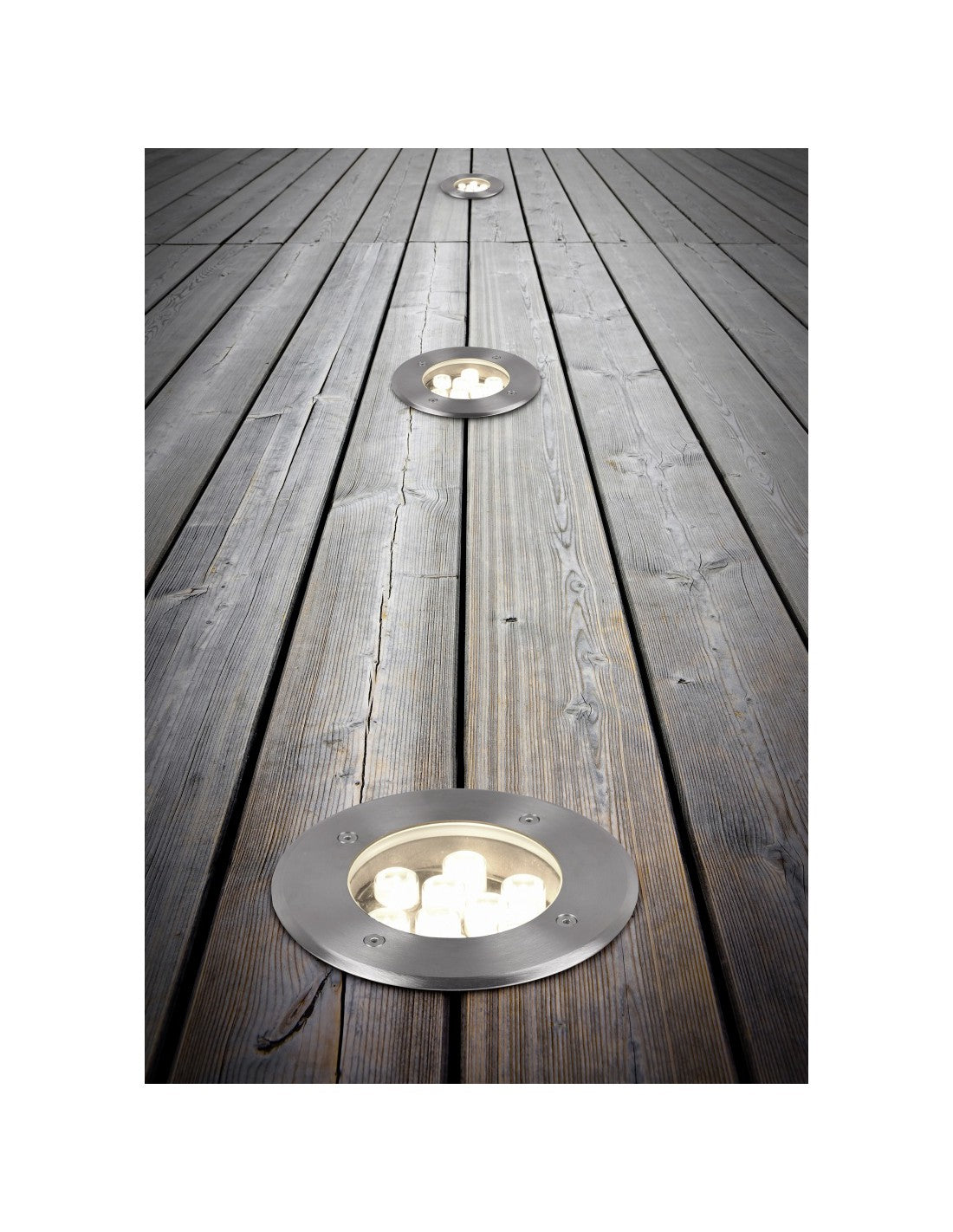 Scheinwerfer LED Einbausockel IP65 Nickel Belaja Ø16 cm Trio Beleuchtung
