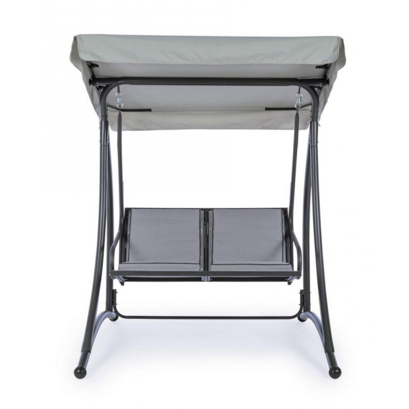 Zweisitzer-Stahlschaukel Anthrazitgrau 145x120x h185 cm