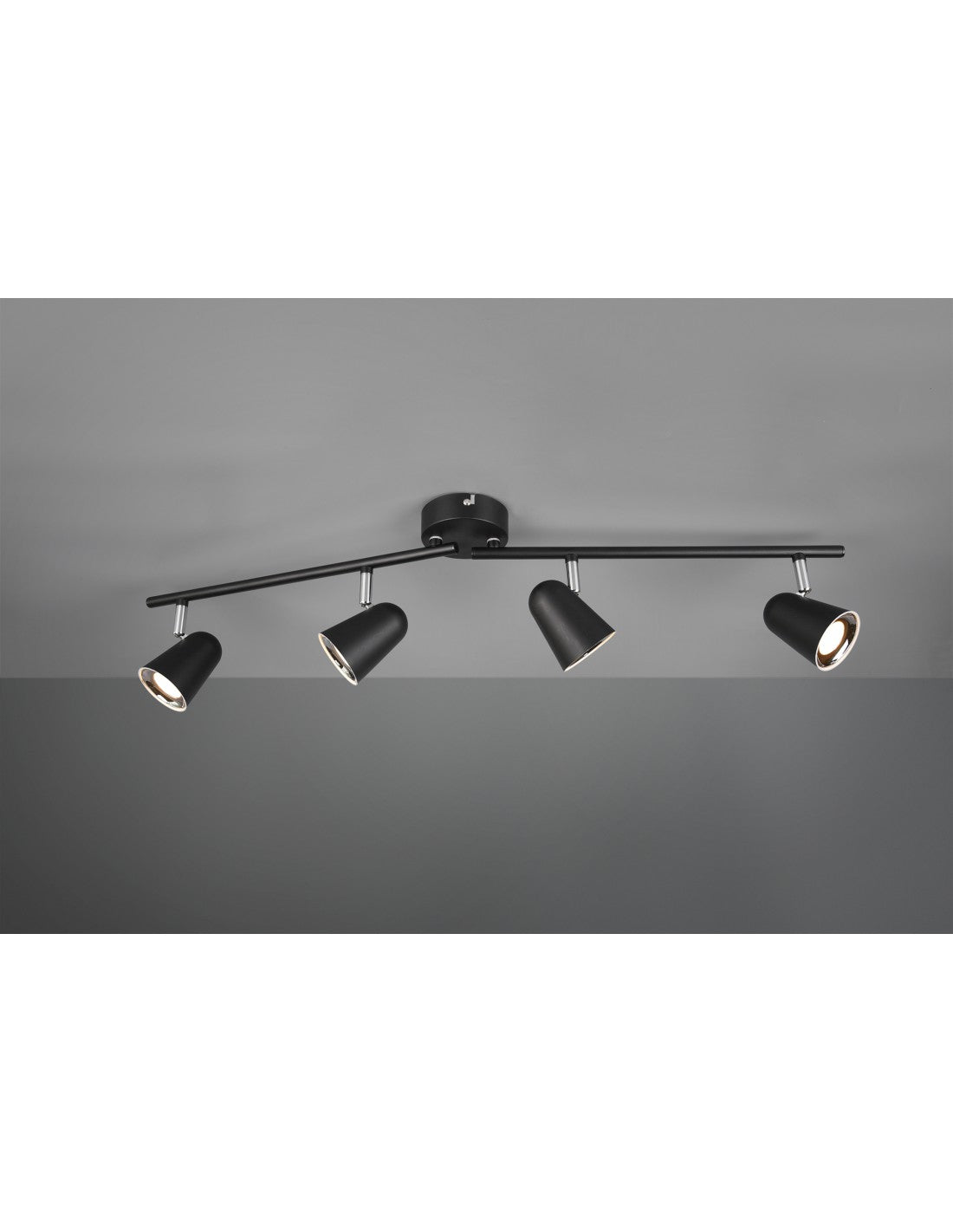 Toulouse Schwarzer Strahler 4 LED-Spots L78 cm Trio-Beleuchtung