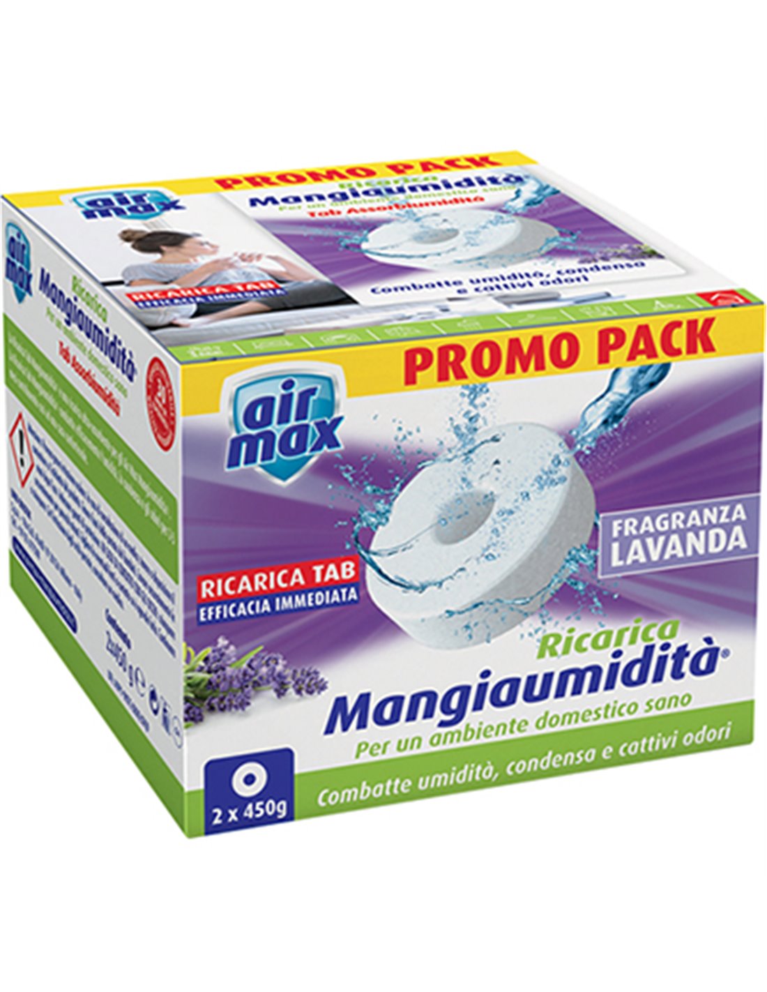 AIRMAX TAB-Ricarica Lavanda, Technologie CF2XGR-450 Gramme