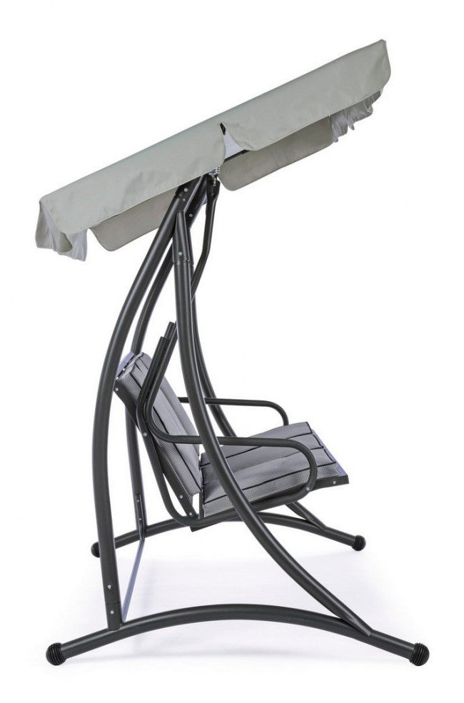 Stahlschaukel drei Plätze Anthrazit GRÜN 190x120x h185 cm