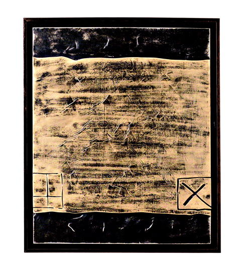 Baumwollsaatöl und Holzrahmen (100x120 cm)