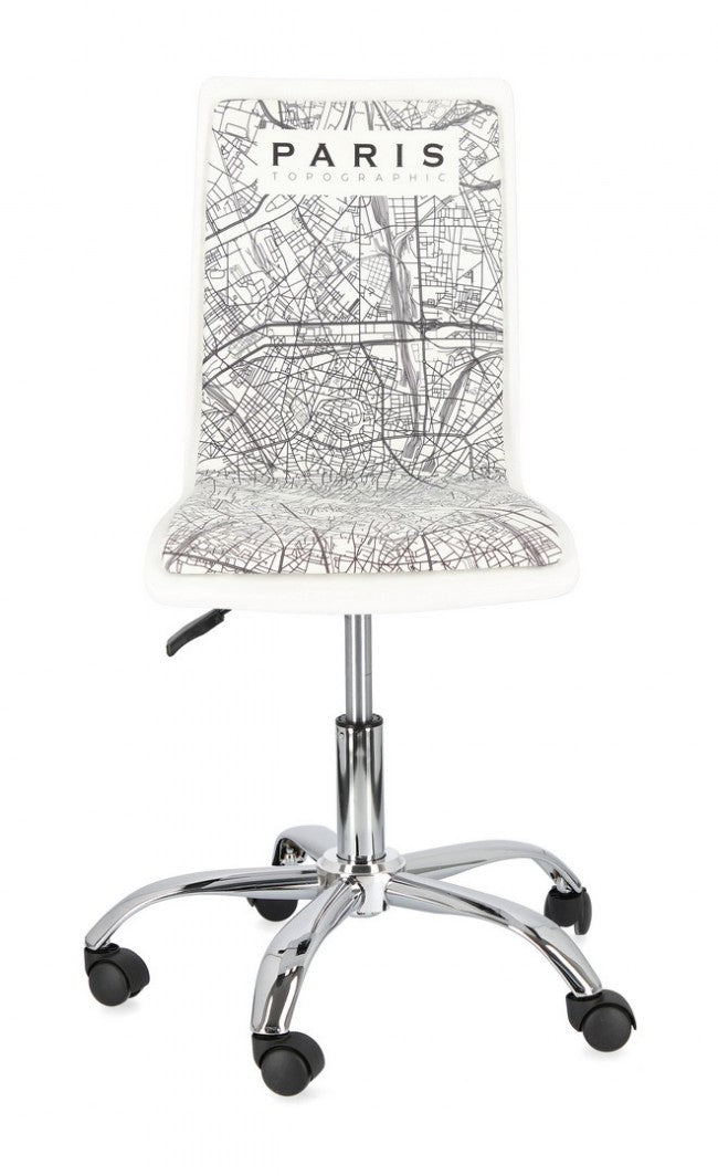 Bürostuhl Stahl Kunstleder Young Paris cm 42,5 x 40 x 87