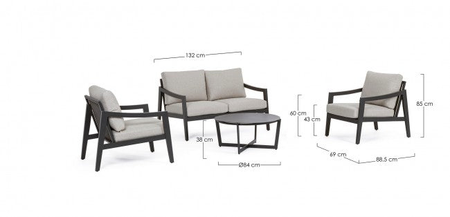 Set4 Salotto C-C Sirenus Anthrazit Yk13