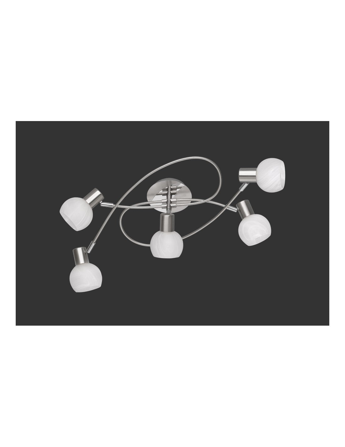 Pinwheel Deckenstrahler 5 LEDs Antibes Nichel Trio Lighting