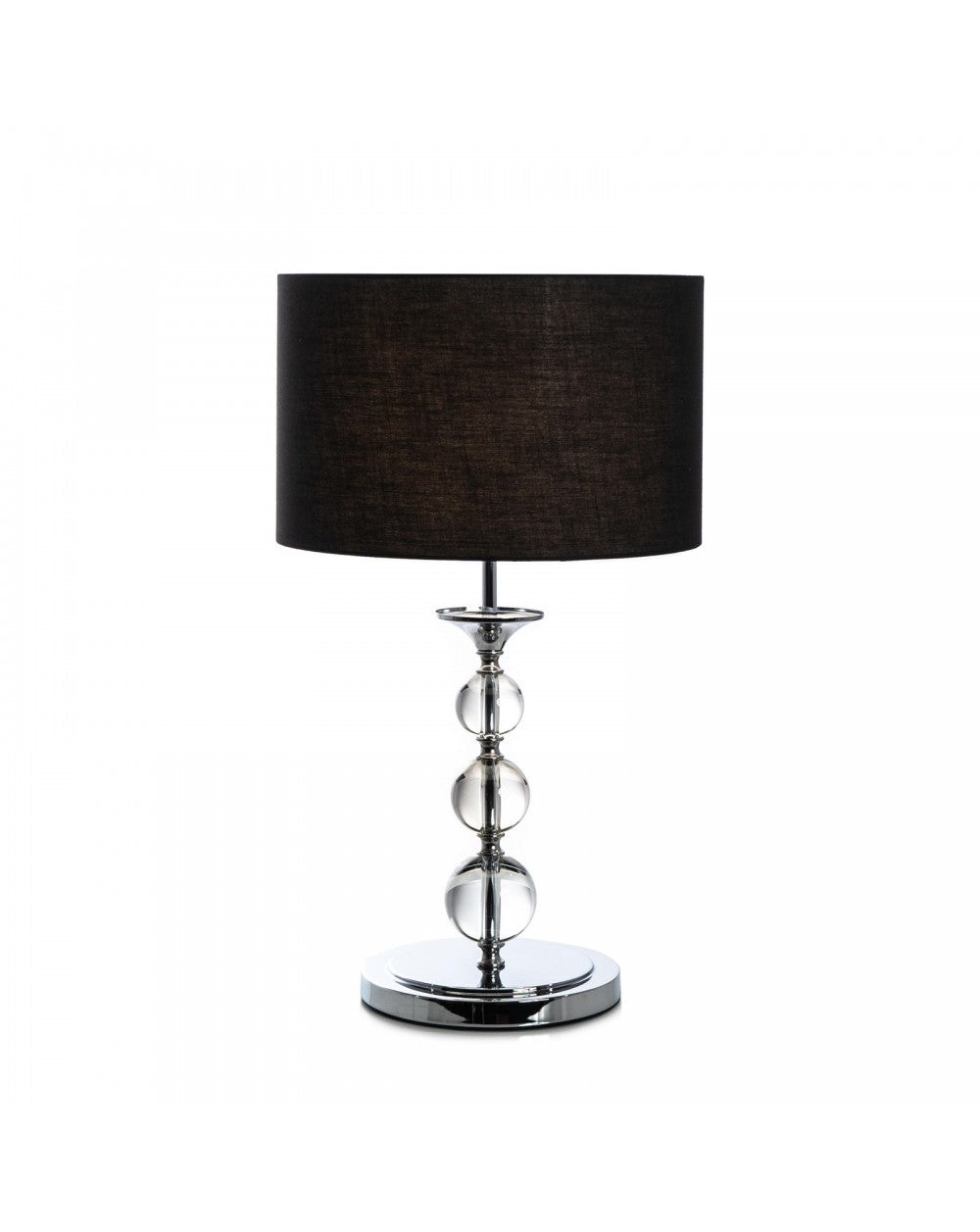 Giuditta Tischlampe aus schwarzem Stoff und Metall STS