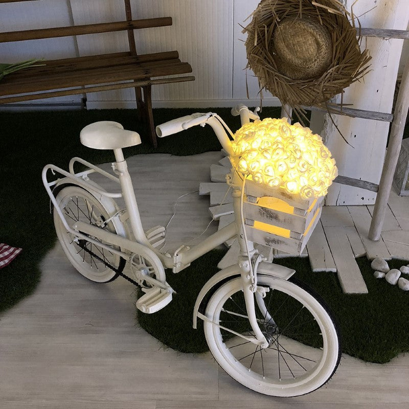 Blumenstrauß Weiße RBF-Rosen 120 LED 4m + Ø30cm