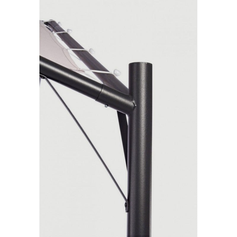 Kuppel-Gartenpavillon anthrazitgrau 3,5x3,5xh 260 cm