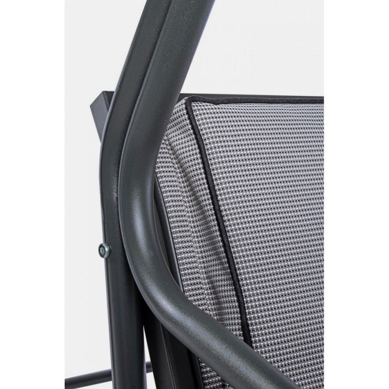 Zweisitzer-Stahlschaukel Anthrazitgrau 145x120x h185 cm