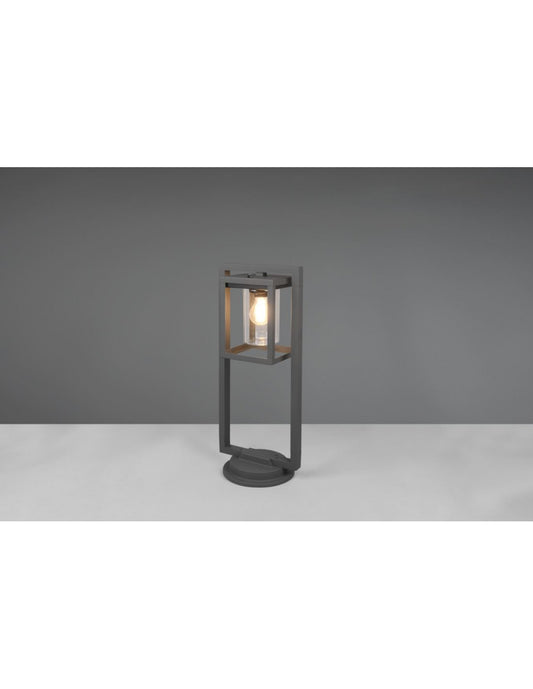 Paletto Lanterna Cilzyo Vetro Lang Lange Anthrazit IP44 Sensor Crepuskuläre Trio Lighting