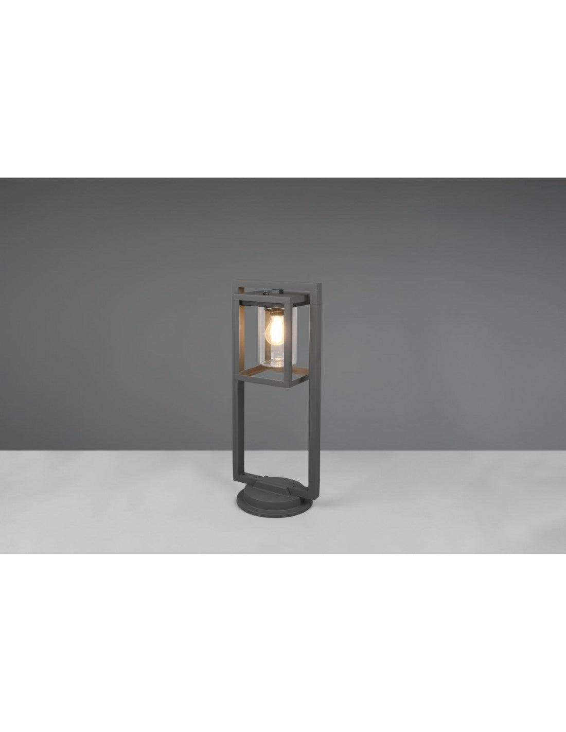 Paletto Lanterna Cilzyo Vetro Lang Lange Anthrazit IP44 Sensor Crepuskuläre Trio Lighting