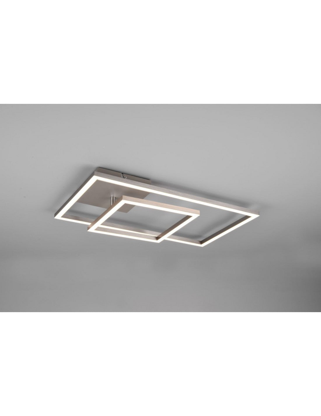 Kippbare quadratische Deckenleuchte Pan Nickel Led Dimmer 4000k Trio Lighting