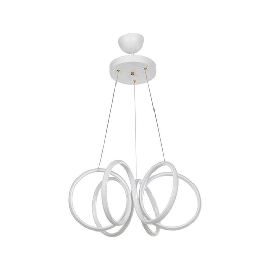 Ilya weiße spiralförmige LED-Pendelleuchte MDL4439