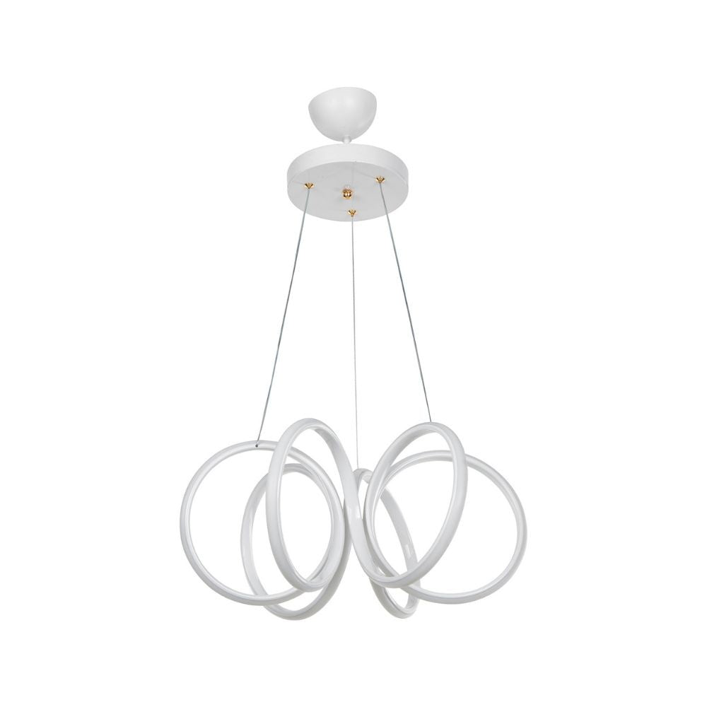 Ilya weiße spiralförmige LED-Pendelleuchte MDL4439
