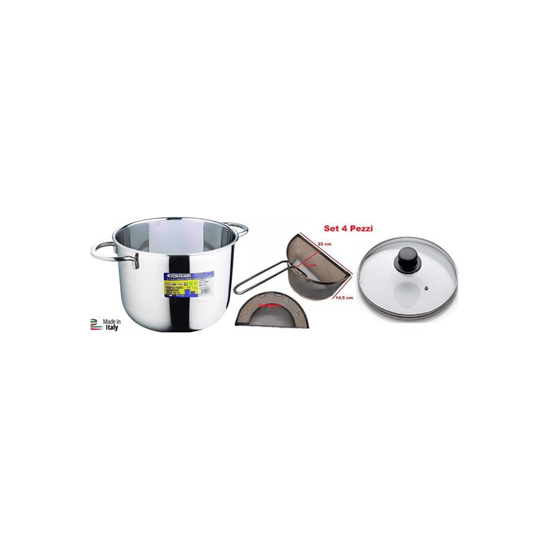 Gnali Pasta Più, Set mit 4 Multikochtöpfen 24 cm