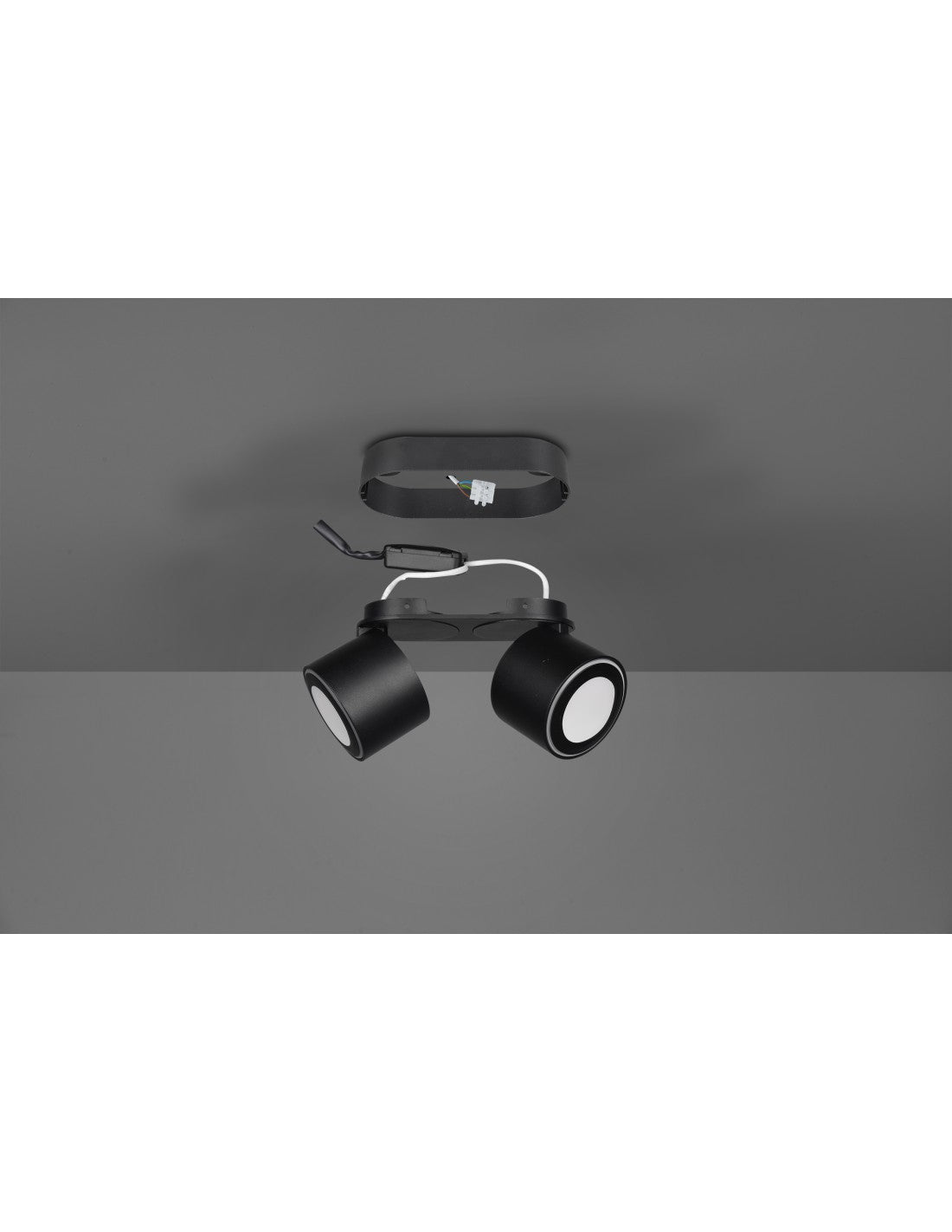 Deckenleuchte 2 Doppelemissions-LED-Spots L18 cm Taurus Black Trio Lighting