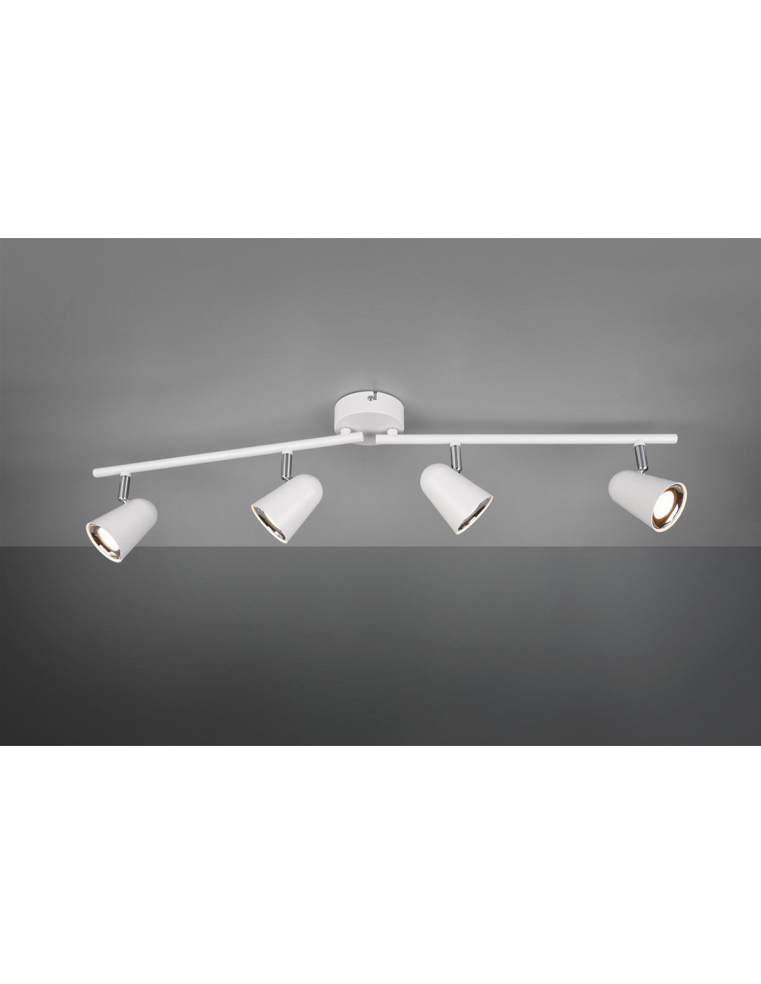 Strahler Toulouse, weiß, 4 LED-Spots, L78 cm, Trio-Beleuchtung