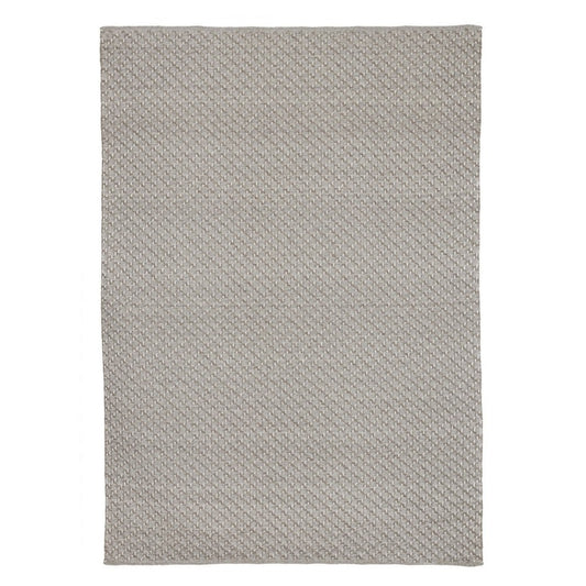 Grauer Outdoor Teppich aus Kunstfaser handgefertigt 230x350