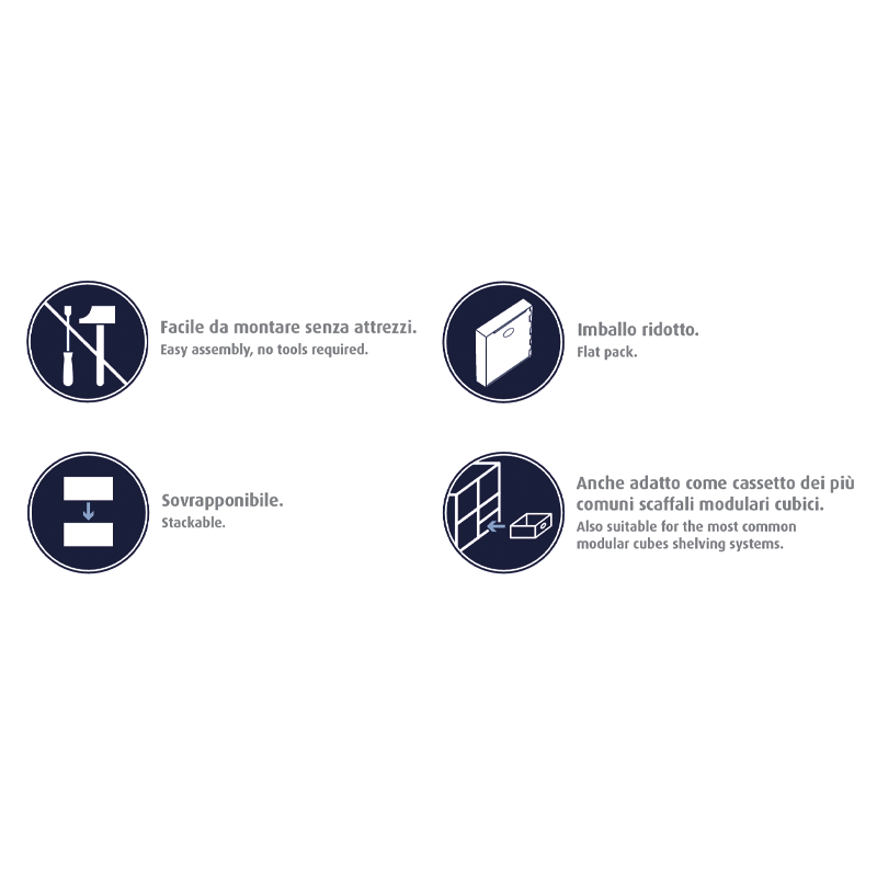 Weiße Kristallbox H 14x31x31 cm