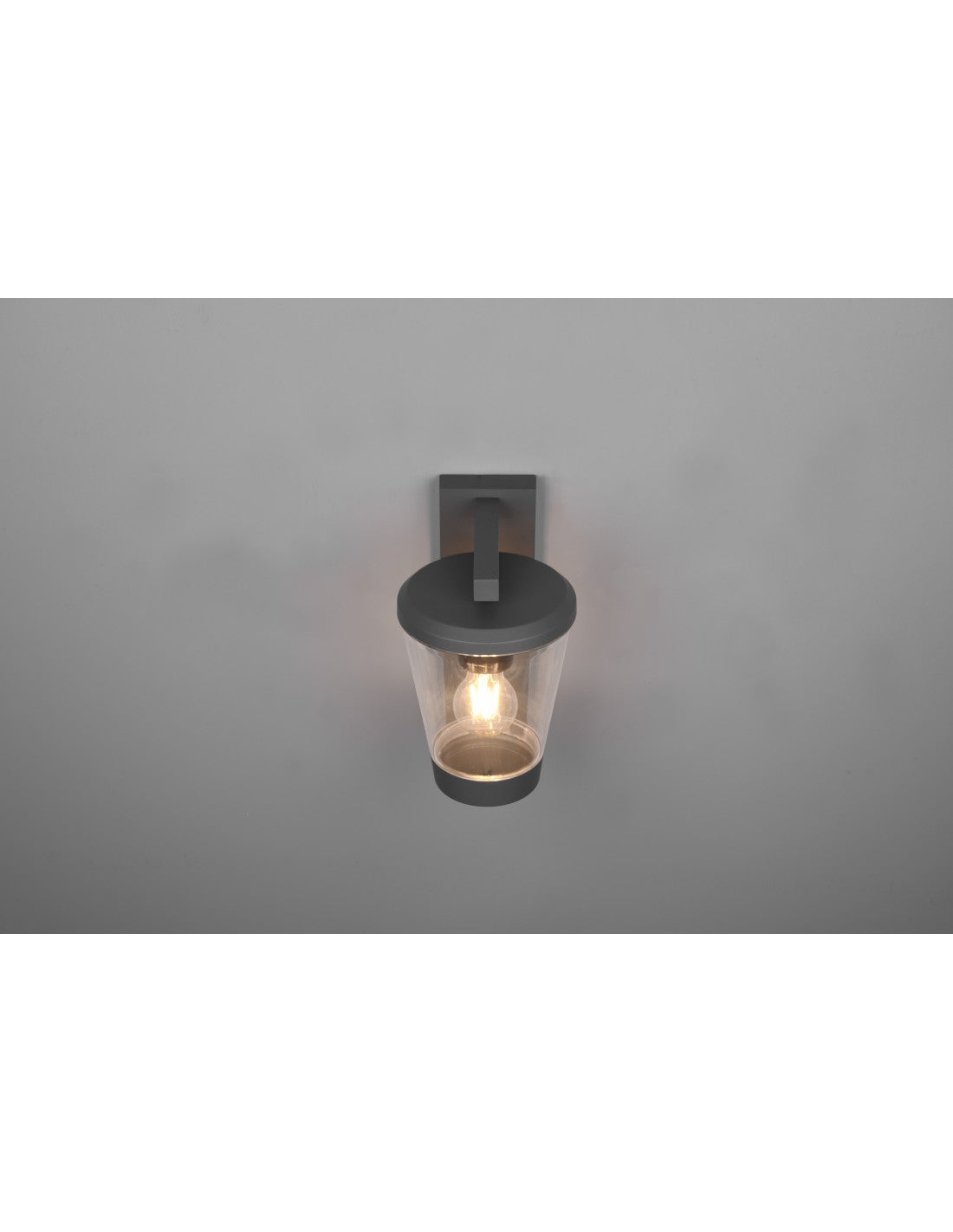 Cavado Laternenapplikation Anthrazit Aluminium IP44 mit Trio-Beleuchtungssensor