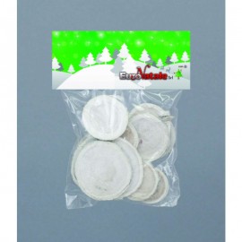 Weiße Holzkreise zum Basteln zu Weihnachten, 90 Gramm