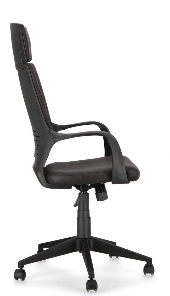 Bürosessel aus Damon-Stoff mit schwarzer hoher Rückenlehne