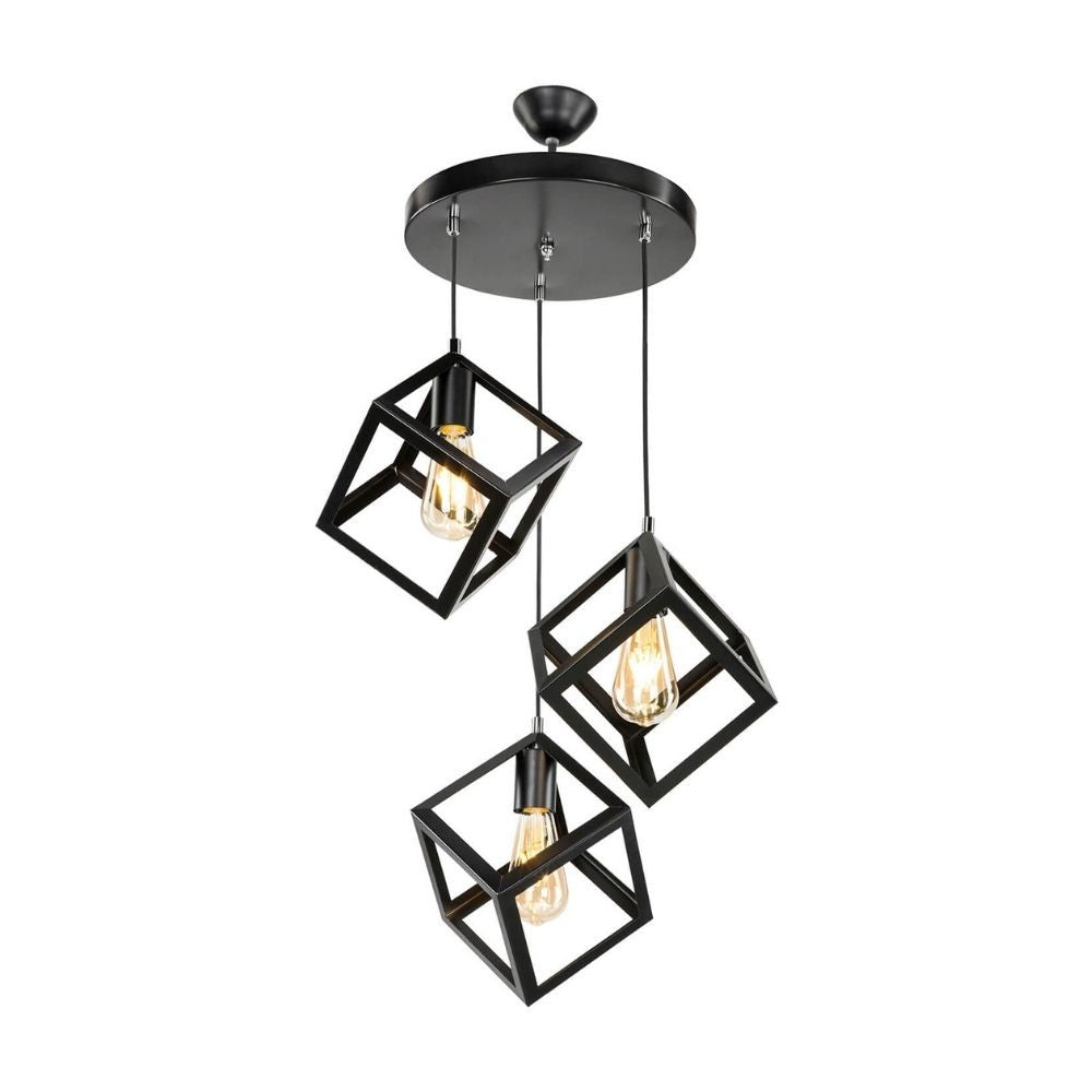 Agatha MDL3790 3 schwarze Würfel-Pendelleuchte
