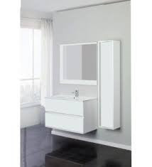 Badezimmerkomposition mit zwei Schubladen Fabula Line Weiß-Lackiert Weiß 90x47x h57cm