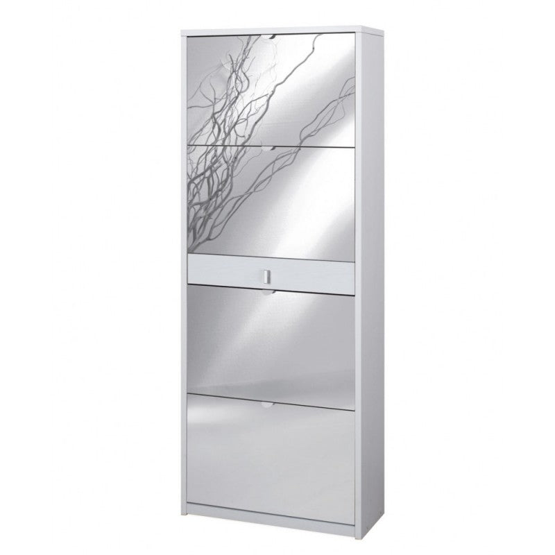 Vier-ante-Mantel in einem Schublade in Blanc Cenere 63x29x h164 cm