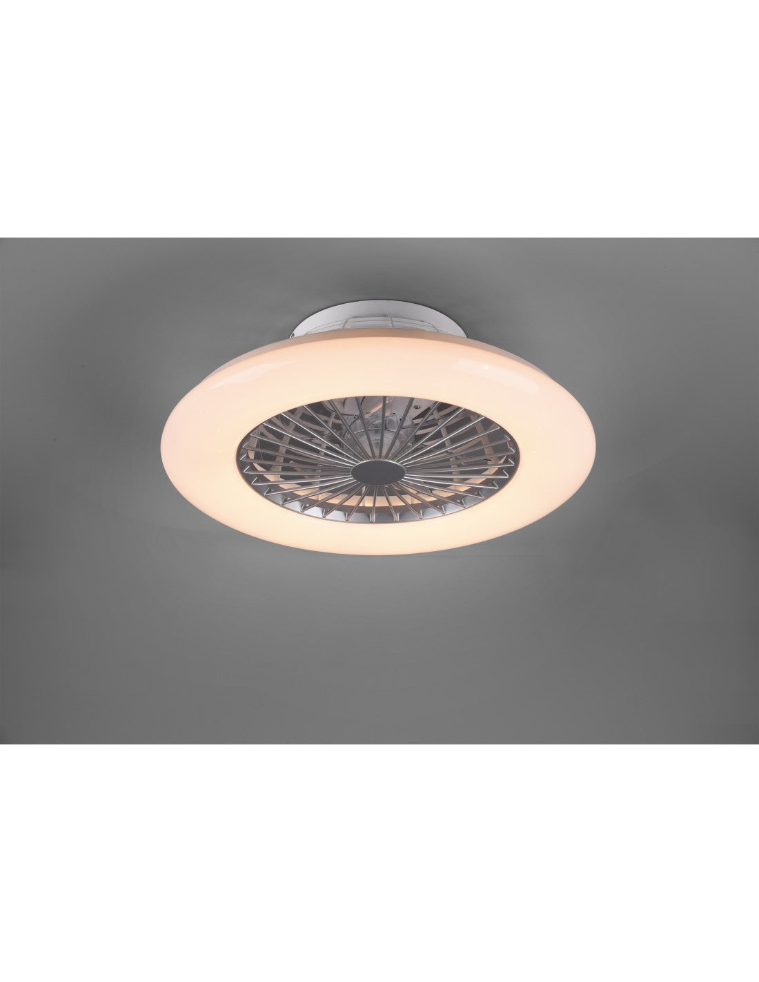 Dimmbarer LED-Kronleuchterventilator Stralsund Aluminium Trio Lighting