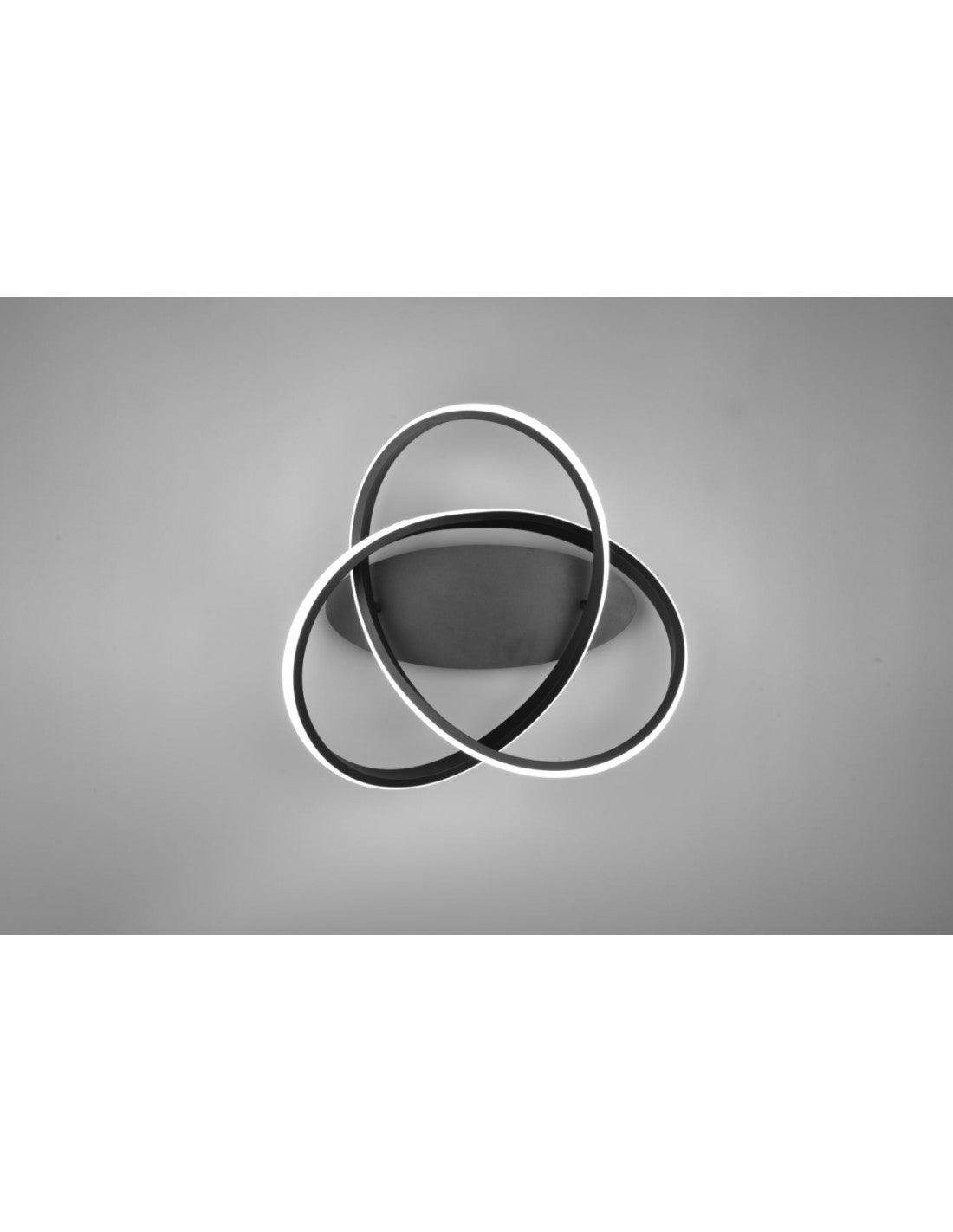Spirale Deckenleuchte Course Schwarz Led Dimmer 18w Ø45 cm Trio Lighting