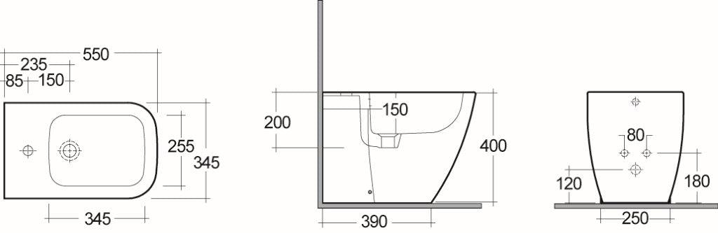 Caroline zurück zum Wand-Bidet