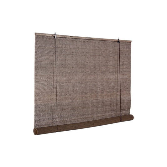 Dora-Vorhang aus dunkelbraunem Bambus, 150 x 260 cm